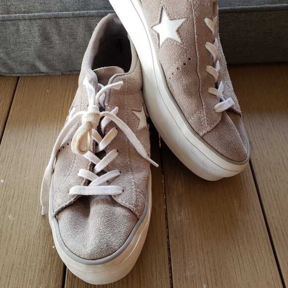 EUC CTOS Converse One Star suede platform mercury grey sneaker (9W) KICKS - Picture 3 of 9